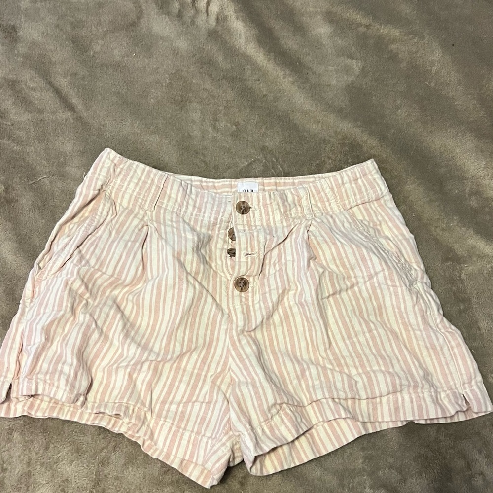 Striped Beige Women's Shorts